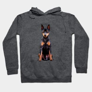 Miniature Pinscher Toy Black and Tan Cute Puppy Dog Hoodie